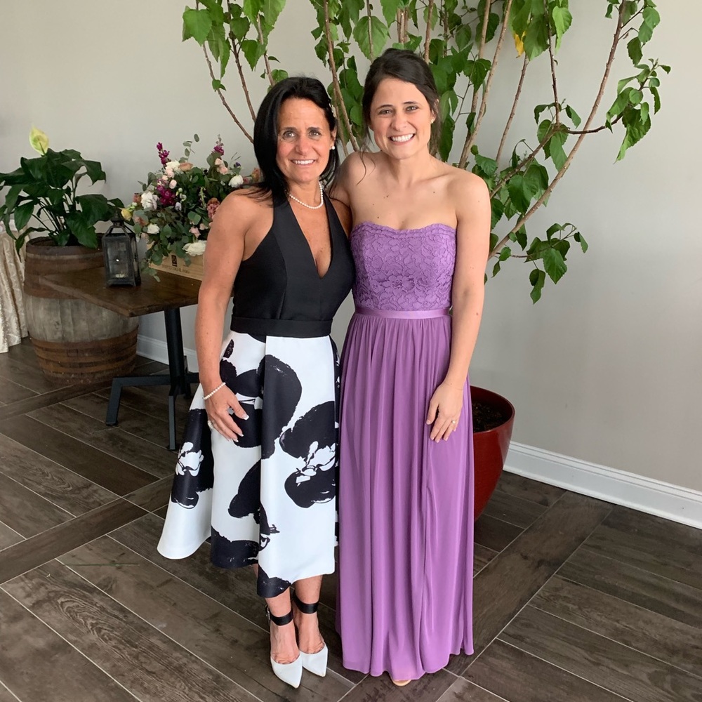 Lace and Mesh Strapless David’s Bridal Bridesmaid